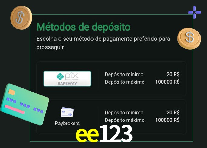 O cassino ee123 oferece uma grande variedade de métodos de pagamento